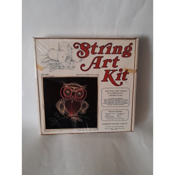 McCulla Craft Other - Vintage OWL String Art Kit by McCulla Craft #1203 Made in USA 12" x 12" NOS